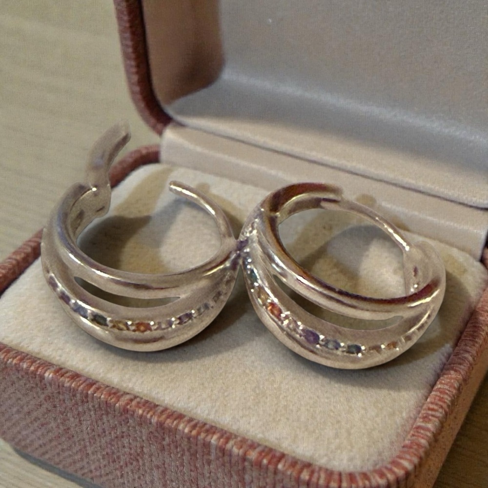 Elegant Silver Hoop Earrings